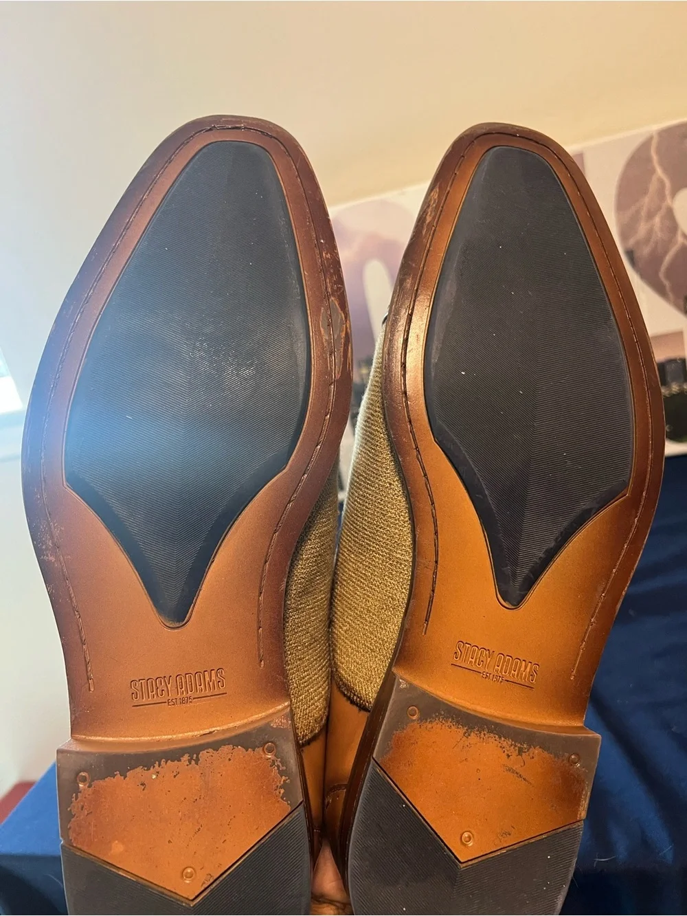 Stacy Adams Two-Tone Brown and Tan Cap-Toe Oxford